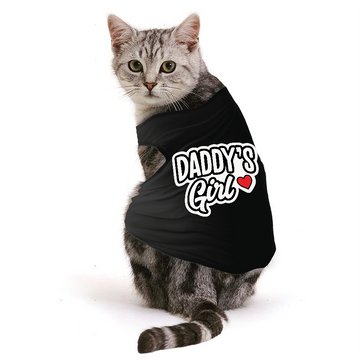 PawsIndia Sleeveless Printed Cat T-Shirt - Daddy's Girl